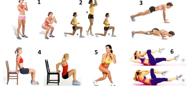 Фитнес  упражнения в домашних условиях