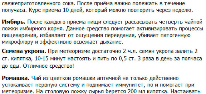 Колики и чувство тяжести в желудке – народные средства / народная медицина