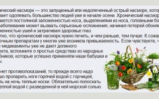 Насморк лечение народными средствами / народная медицина