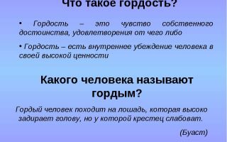 Что это за чувство такое, гордость?