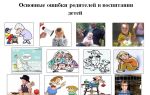 Главные ошибки  родителей в воспитании ребенка