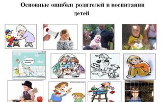 Главные ошибки  родителей в воспитании ребенка