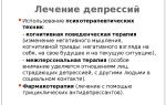 Терапия депрессии —  лечение  депрессивного состояния