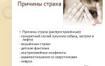 Что такое страх и какие причины страха